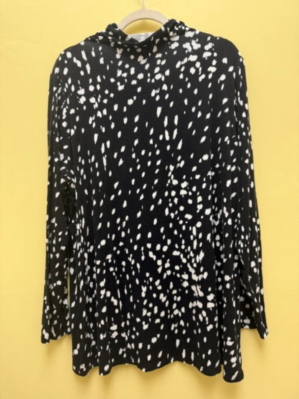 Investments II Essentials Black/White Mock Turtleneck Women’s 2X Long Sleeve